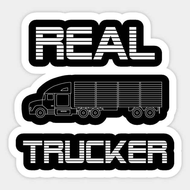 Im a real Trucker Sticker by Imutobi